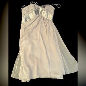 NWOT A.B.S. COLLECTION STRAPLESS DRAPED CHIFFON DRESS. SIZE: 8